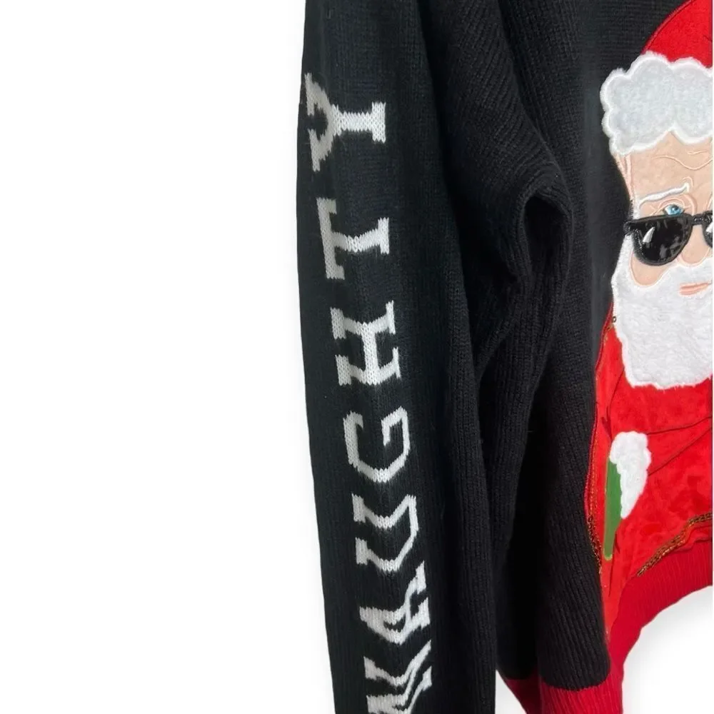 Naughty Nice Santa Ugly Christmas Sweater Two Toned Men’s XXL Holiday Time - Picture 2 of 5